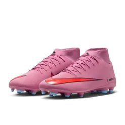 Nike Mercurial Superfly 10 Club Gras / Kunstgras Voetbalschoenen (MG) Roze Felrood Lichtblauw