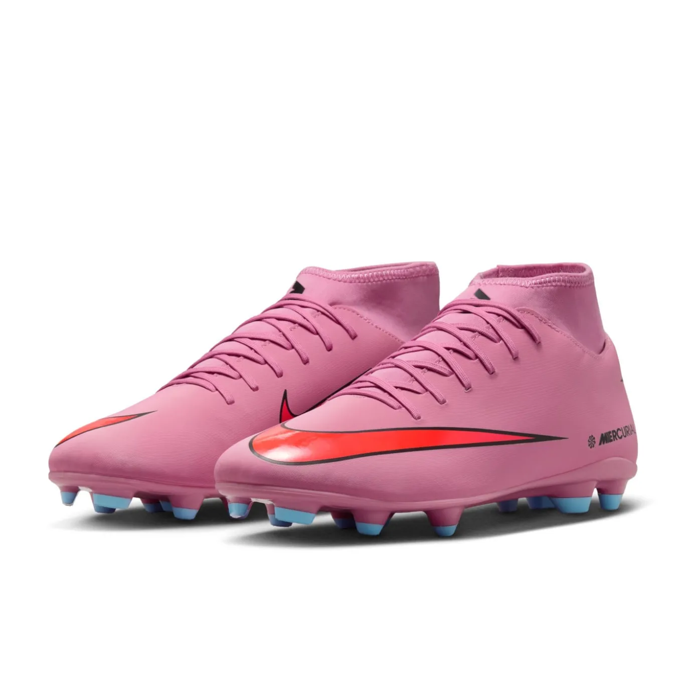 Nike Mercurial Superfly 10 Club Gras / Kunstgras Voetbalschoenen (MG) Roze Felrood Lichtblauw