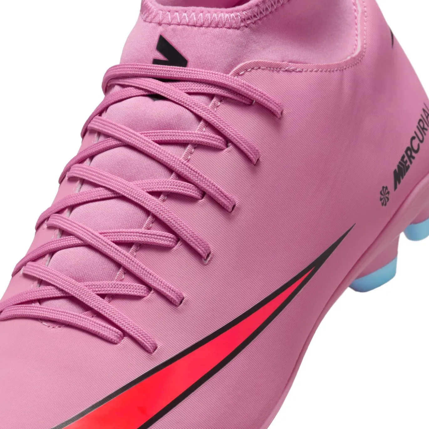 Nike Mercurial Superfly 10 Club Gras / Kunstgras Voetbalschoenen (MG) Roze Felrood Lichtblauw
