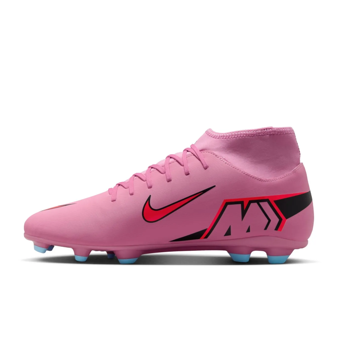 Nike Mercurial Superfly 10 Club Gras / Kunstgras Voetbalschoenen (MG) Roze Felrood Lichtblauw
