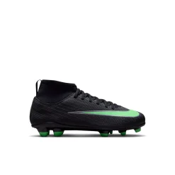 Nike Mercurial Superfly 11 Club Gras / Kunstgras Voetbalschoenen (MG) Peuters/Kleuters Zwart Felgroen Zilvergrijs