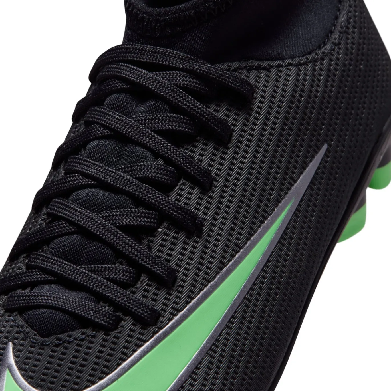 Nike Mercurial Superfly 11 Club Gras / Kunstgras Voetbalschoenen (MG) Peuters/Kleuters Zwart Felgroen Zilvergrijs