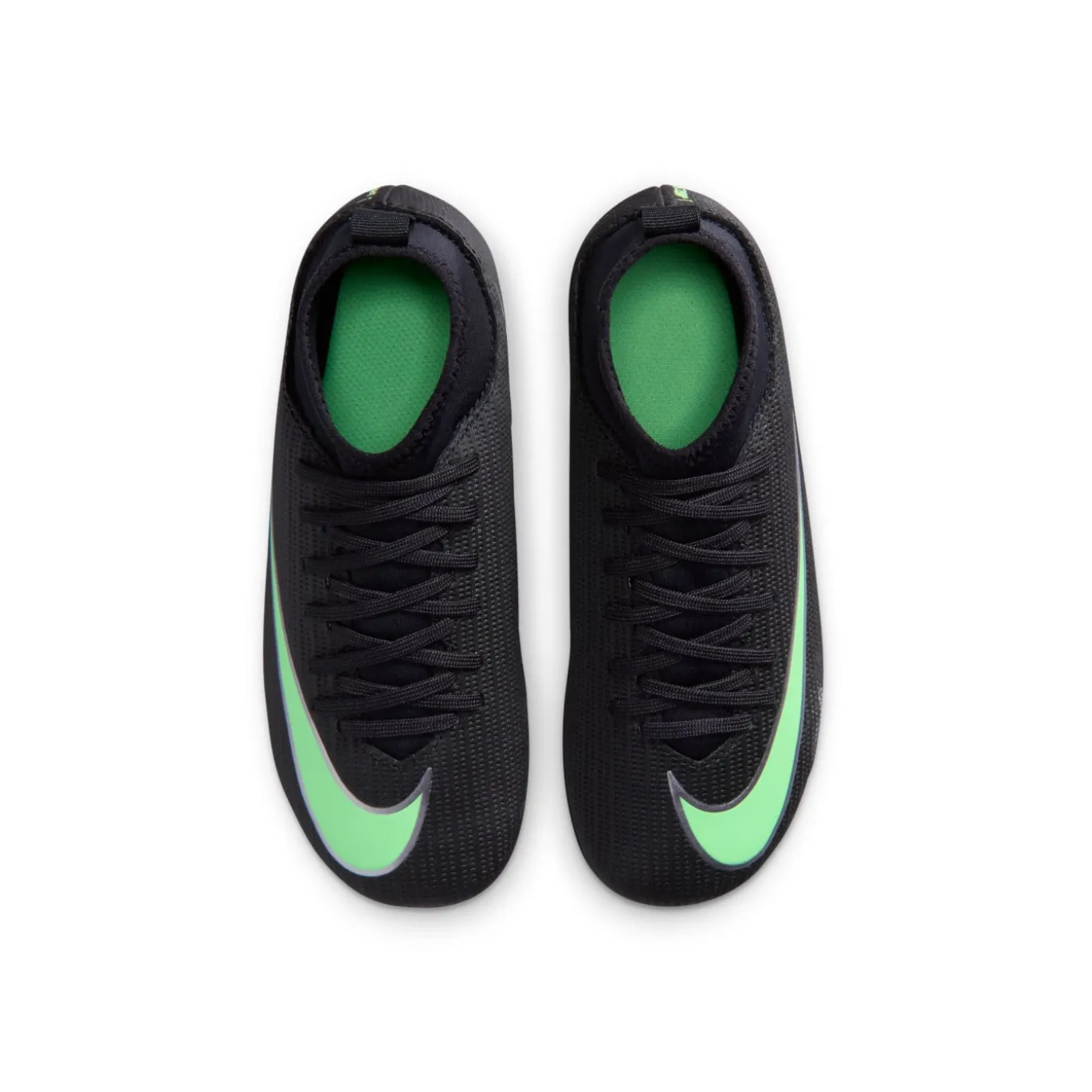Nike Mercurial Superfly 11 Club Gras / Kunstgras Voetbalschoenen (MG) Peuters/Kleuters Zwart Felgroen Zilvergrijs