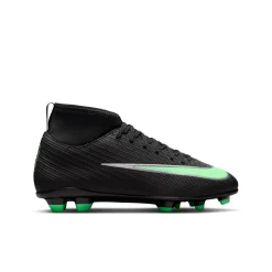 Nike Mercurial Superfly 11 Club Gras / Kunstgras Voetbalschoenen (MG) Kids Zwart Felgroen Zilvergrijs
