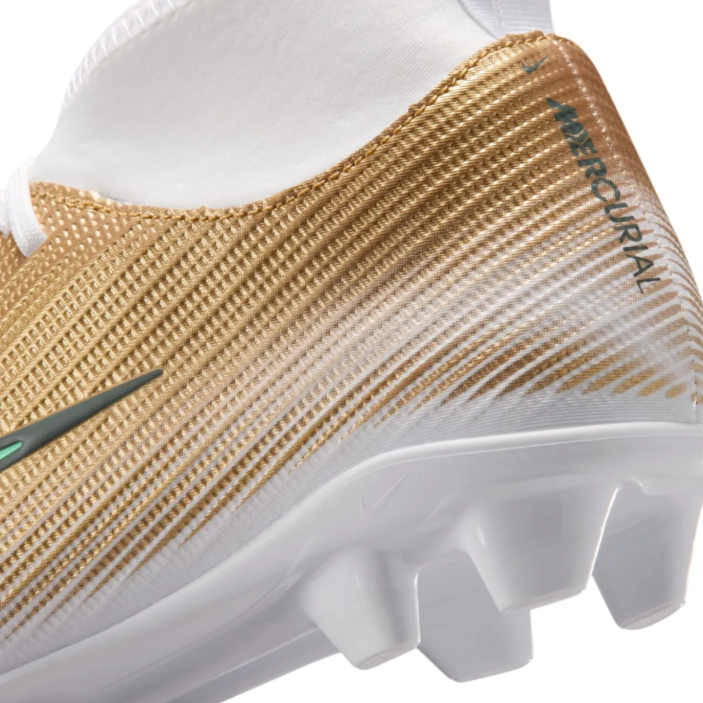 Nike Mercurial Superfly 11 Mbappé Club Gras / Kunstgras Voetbalschoenen (MG) Kids Goud Groen Wit