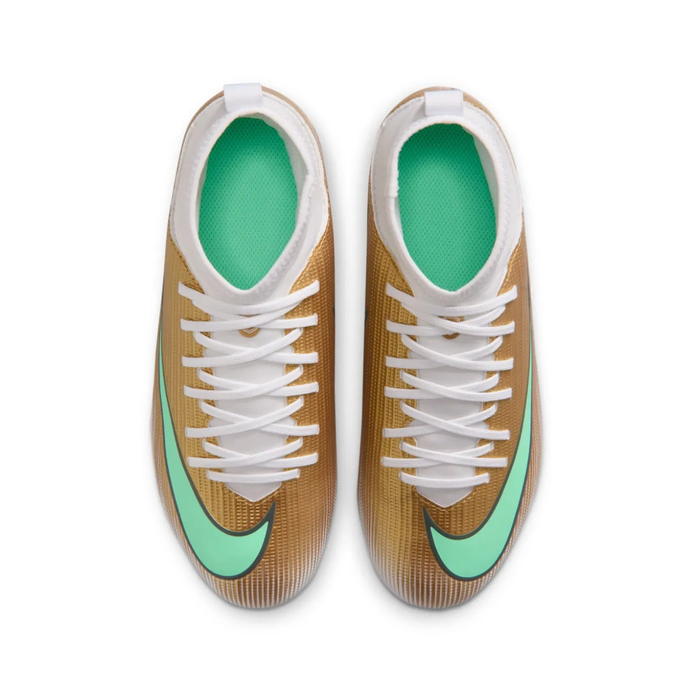 Nike Mercurial Superfly 11 Mbappé Club Gras / Kunstgras Voetbalschoenen (MG) Kids Goud Groen Wit