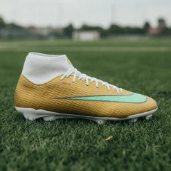 Nike Mercurial Superfly 11 Mbappé Academy Gras / Kunstgras Voetbalschoenen (MG) Goud Groen Wit