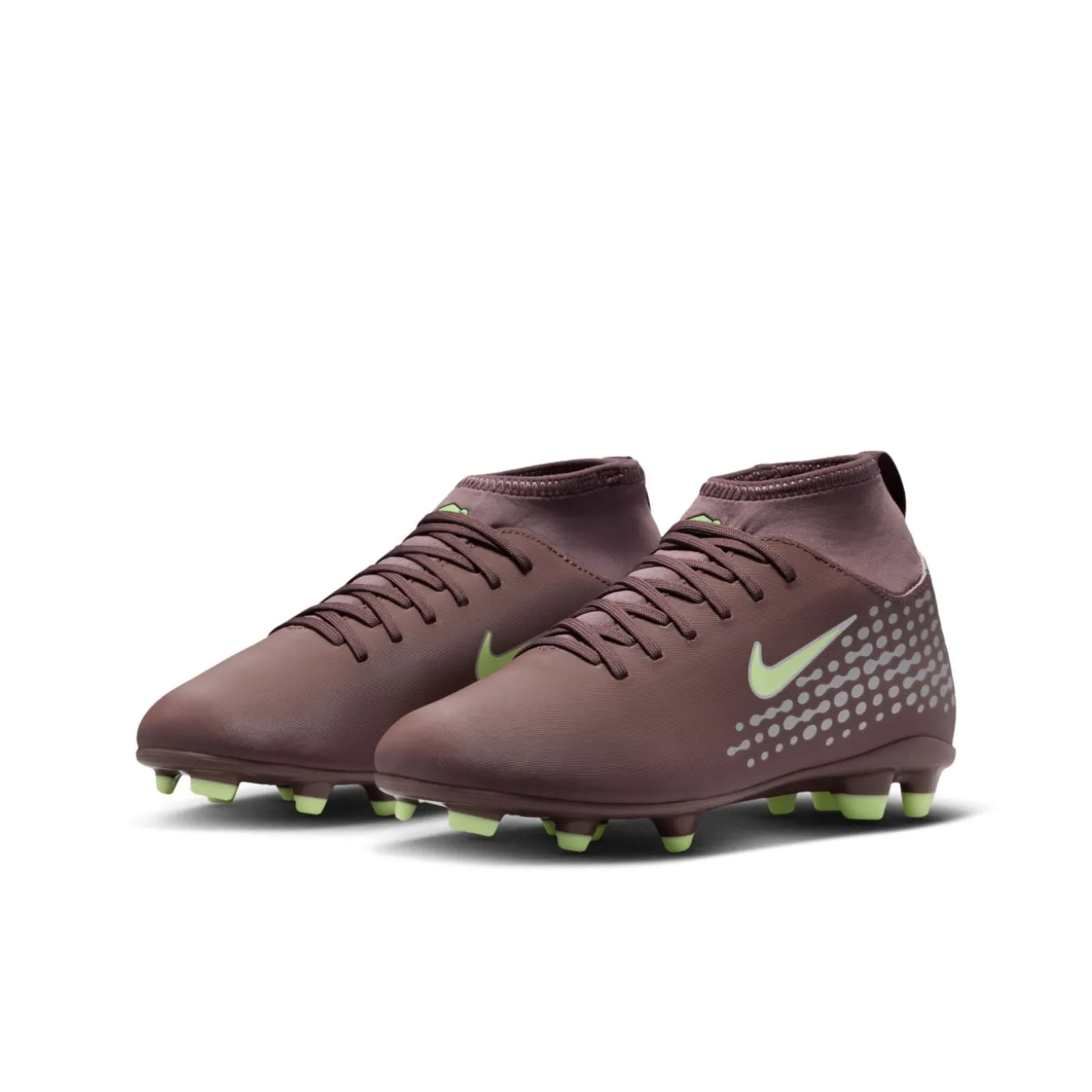 Nike Mercurial Superfly 10 Mbappé Club Gras / Kunstgras Voetbalschoenen (MG) Kids Bruin Neongeel Zilver