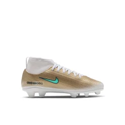 Nike Mercurial Superfly 11 Mbappé Club Gras / Kunstgras Voetbalschoenen (MG) Peuters/Kleuters Goud Groen Wit