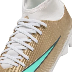 Nike Mercurial Superfly 11 Mbappé Club Gras / Kunstgras Voetbalschoenen (MG) Peuters/Kleuters Goud Groen Wit