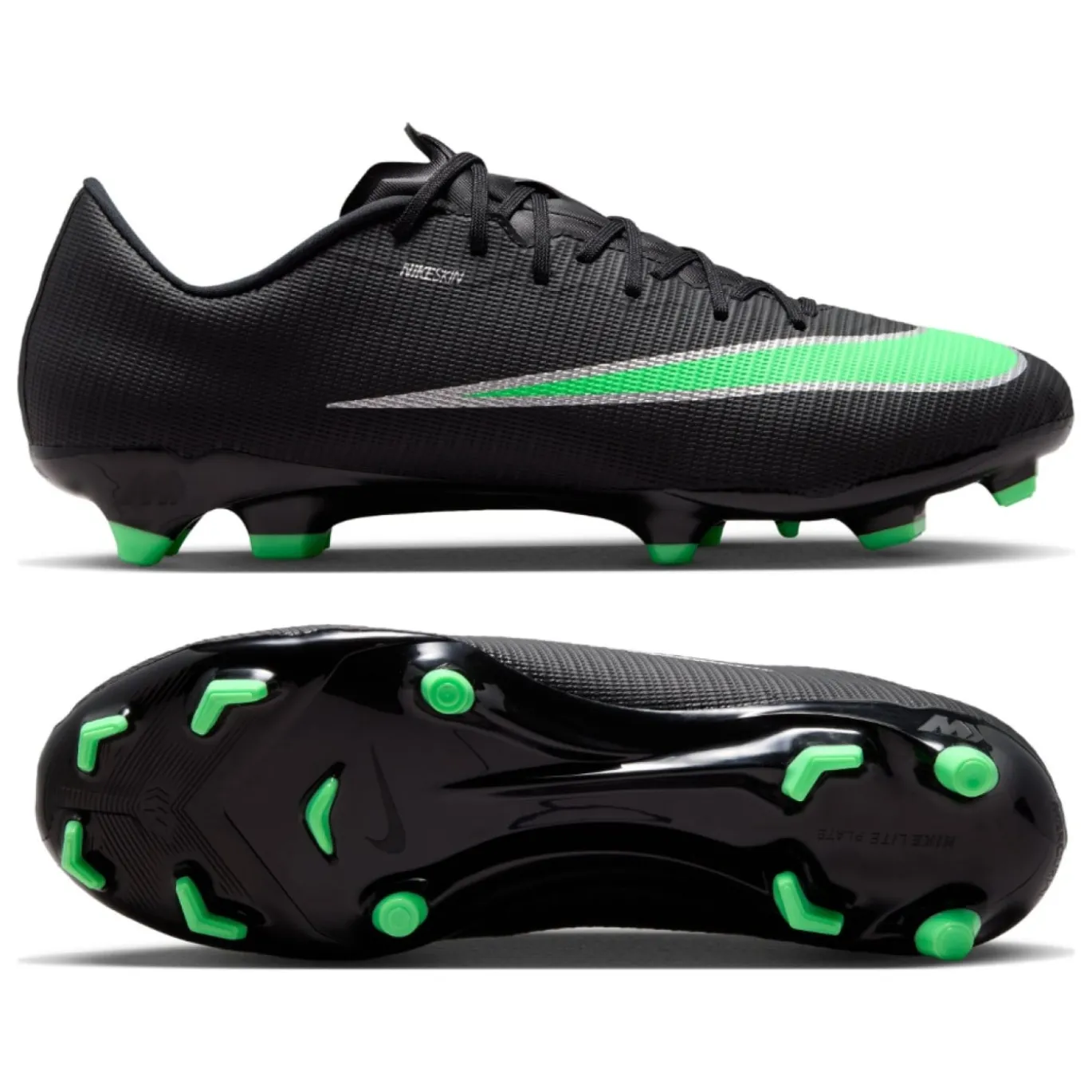 Nike Mercurial Vapor 17 Academy Gras / Kunstgras Voetbalschoenen (MG) Zwart Felgroen Zilvergrijs