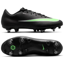 Nike Mercurial Vapor 17 Academy IJzeren-Nop Voetbalschoenen (SG) Anti-Clog Zwart Felgroen Zilvergrijs
