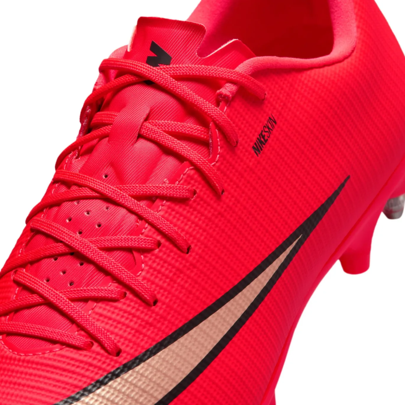 Nike Mercurial Vapor 17 Academy IJzeren-Nop Voetbalschoenen (SG) Anti-Clog Felrood Zwart Goud