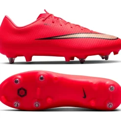Nike Mercurial Vapor 17 Academy IJzeren-Nop Voetbalschoenen (SG) Anti-Clog Felrood Zwart Goud
