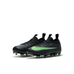 Nike Mercurial Vapor 17 Academy Gras / Kunstgras Voetbalschoenen (MG) Peuters/Kleuters Zwart Felgroen Zilvergrijs