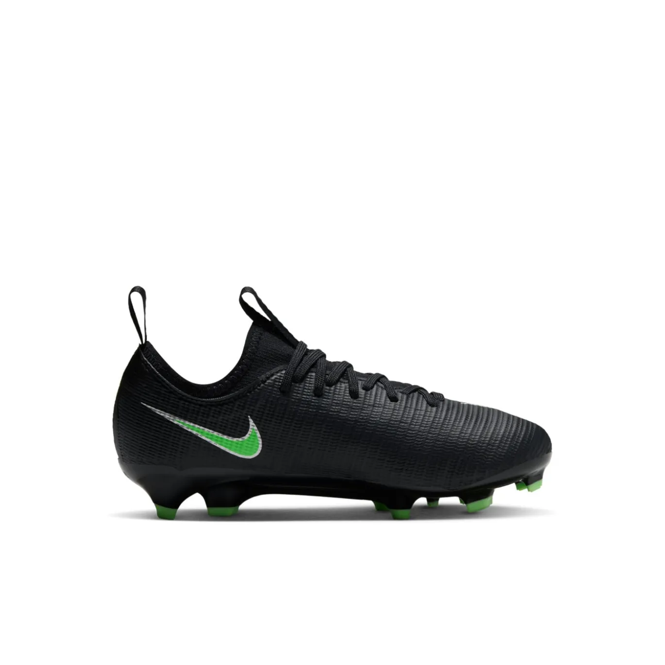 Nike Mercurial Vapor 17 Academy Gras / Kunstgras Voetbalschoenen (MG) Peuters/Kleuters Zwart Felgroen Zilvergrijs