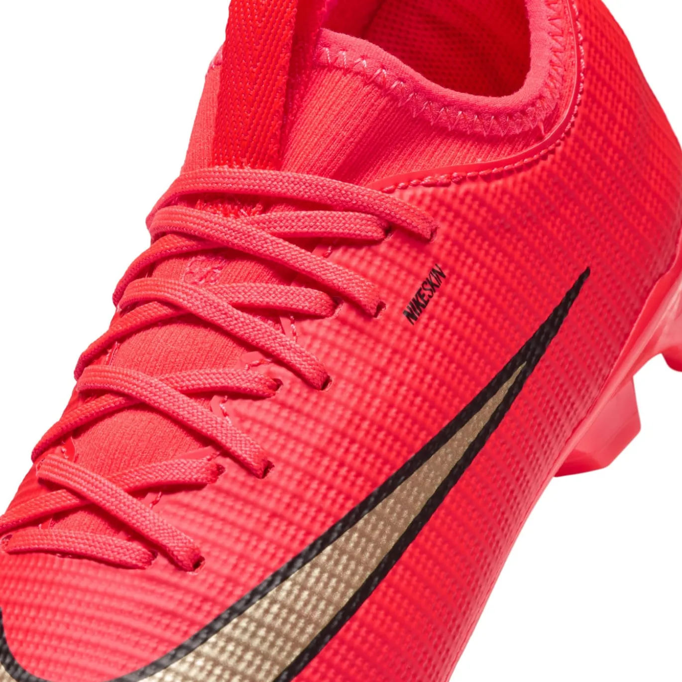 Nike Mercurial Vapor 17 Academy Gras / Kunstgras Voetbalschoenen (MG) Peuters/Kleuters Felrood Zwart Goud