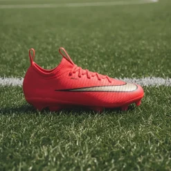 Nike Mercurial Vapor 17 Academy Gras / Kunstgras Voetbalschoenen (MG) Peuters/Kleuters Felrood Zwart Goud