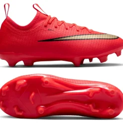 Nike Mercurial Vapor 17 Academy Gras / Kunstgras Voetbalschoenen (MG) Kids Felrood Zwart Goud