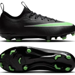 Nike Mercurial Vapor 17 Academy Gras / Kunstgras Voetbalschoenen (MG) Kids Zwart Felgroen Zilvergrijs