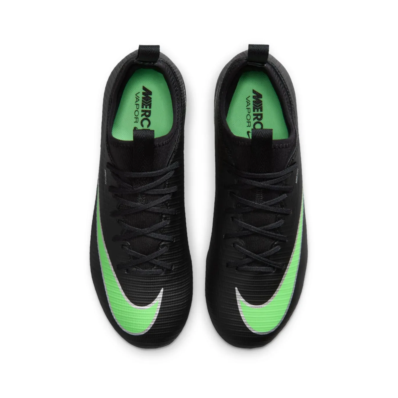 Nike Mercurial Vapor 17 Academy Gras / Kunstgras Voetbalschoenen (MG) Kids Zwart Felgroen Zilvergrijs
