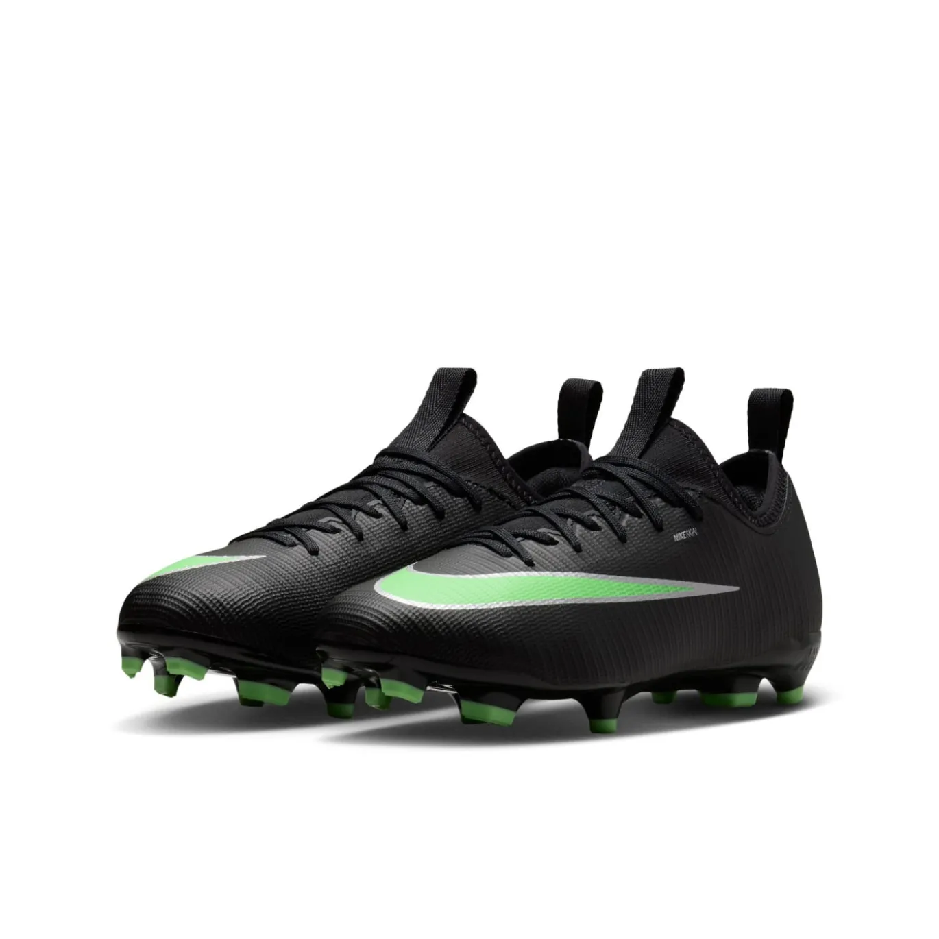 Nike Mercurial Vapor 17 Academy Gras / Kunstgras Voetbalschoenen (MG) Kids Zwart Felgroen Zilvergrijs