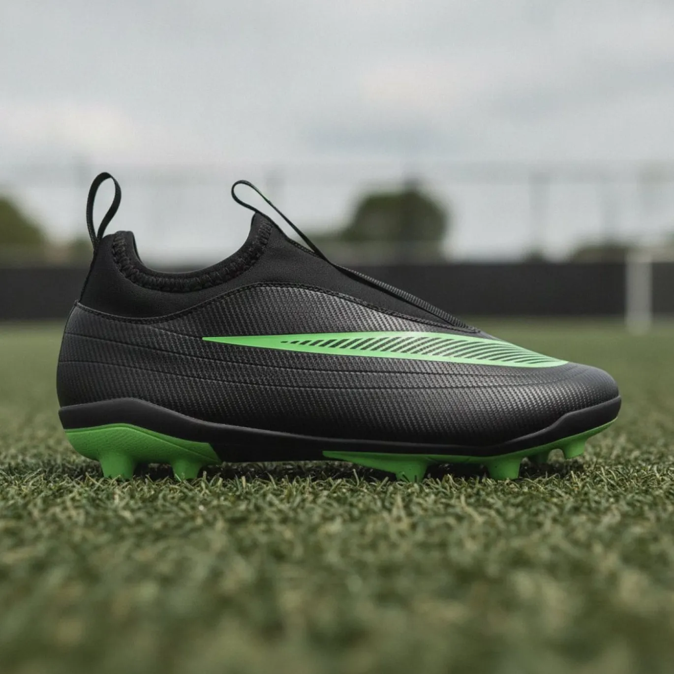 Nike Mercurial Vapor 17 Club Flex Gras / Kunstgras Voetbalschoenen (MG) Kids Zwart Felgroen Zilvergrijs