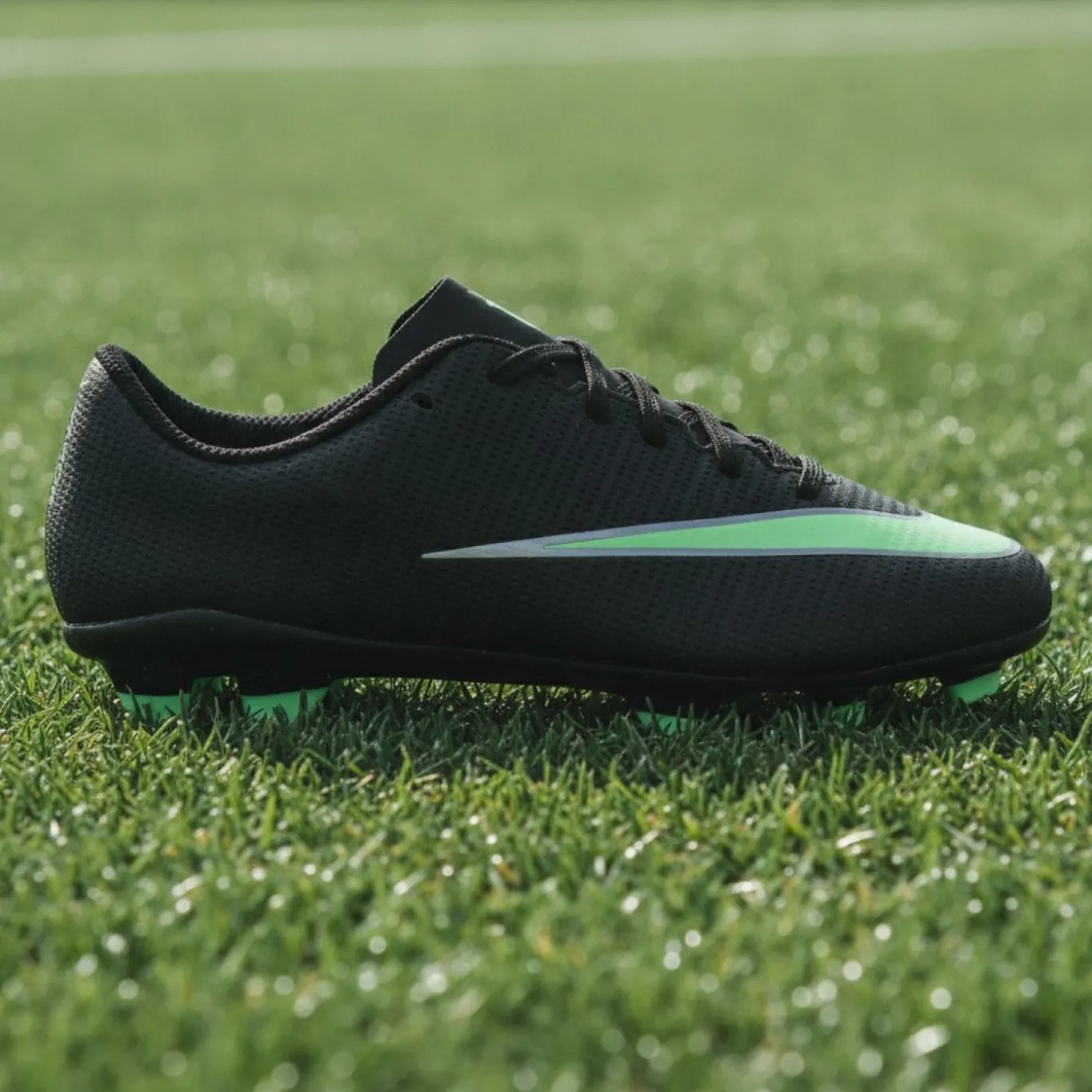 Nike Mercurial Vapor 17 Club Gras / Kunstgras Voetbalschoenen (MG) Peuters/Kleuters Zwart Felgroen Zilvergrijs
