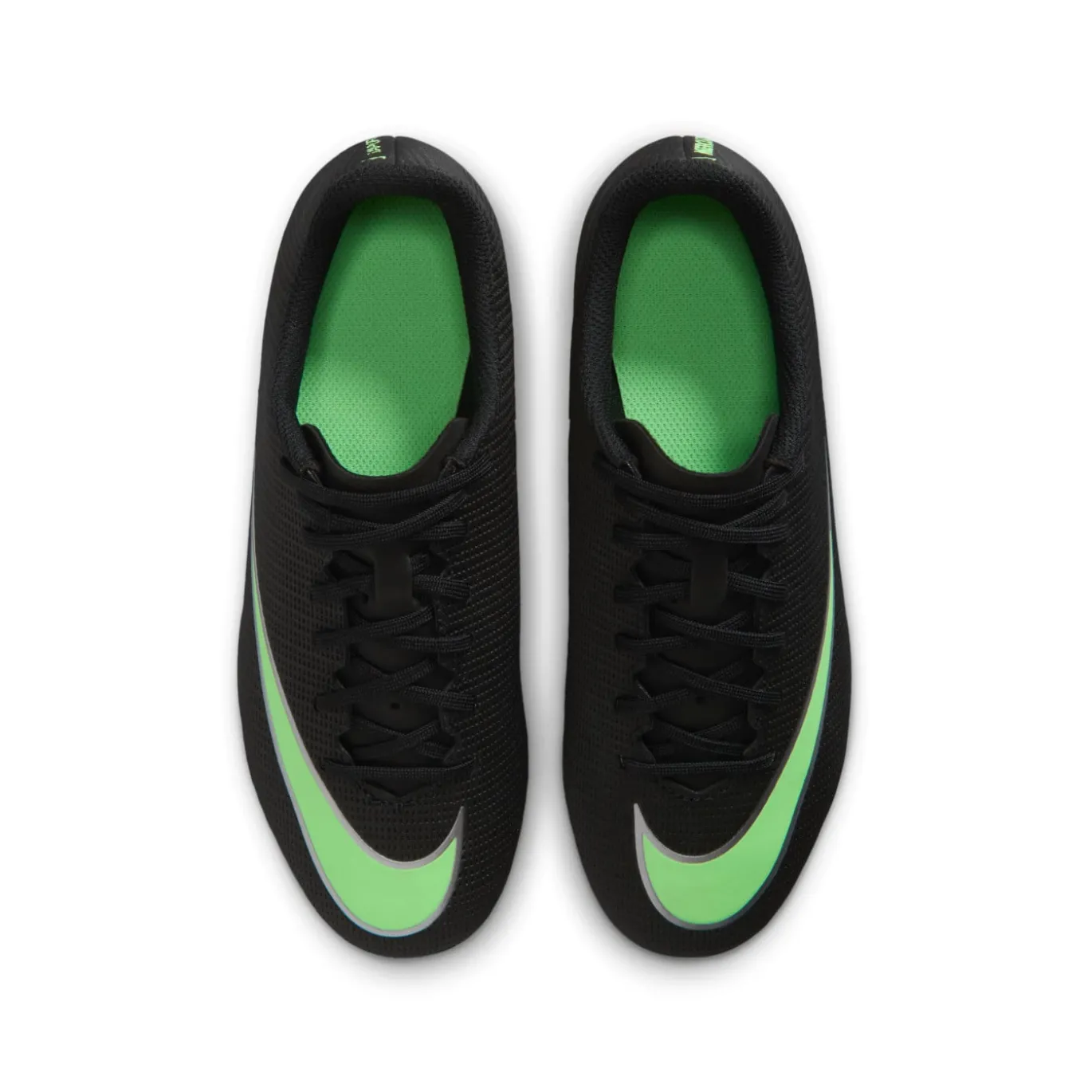 Nike Mercurial Vapor 17 Club Gras / Kunstgras Voetbalschoenen (MG) Kids Zwart Felgroen Zilvergrijs