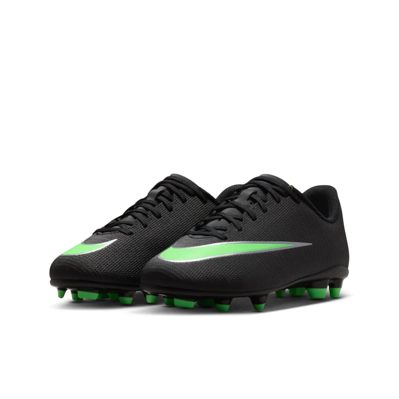 Nike Mercurial Vapor 17 Club Gras / Kunstgras Voetbalschoenen (MG) Kids Zwart Felgroen Zilvergrijs