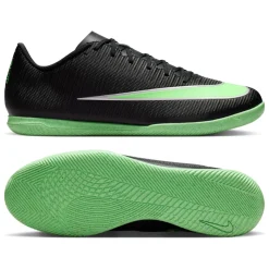 Nike Mercurial Vapor 17 Club Zaalvoetbalschoenen (IN) Zwart Felgroen Zilvergrijs
