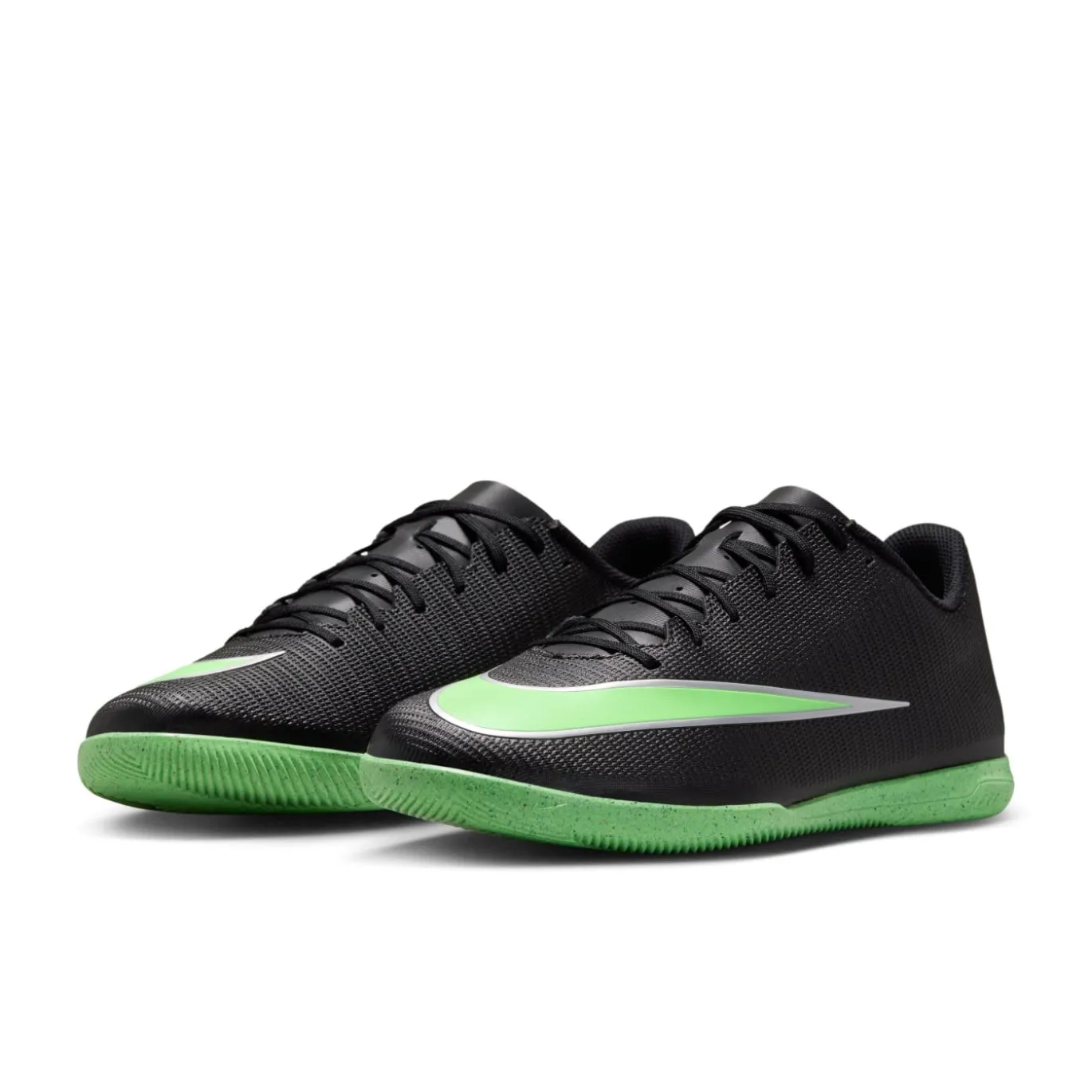 Nike Mercurial Vapor 17 Club Zaalvoetbalschoenen (IN) Zwart Felgroen Zilvergrijs