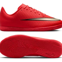 Nike Mercurial Vapor 17 Club Zaalvoetbalschoenen (IN) Kids Felrood Zwart Goud
