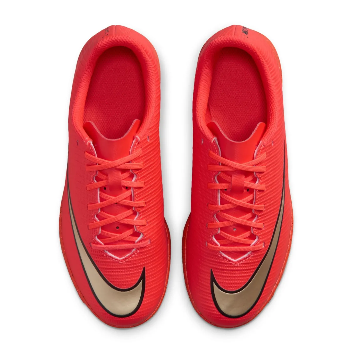 Nike Mercurial Vapor 17 Club Zaalvoetbalschoenen (IN) Kids Felrood Zwart Goud