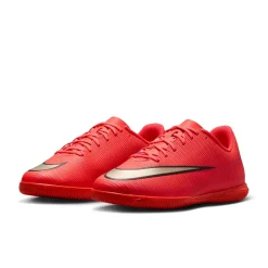 Nike Mercurial Vapor 17 Club Zaalvoetbalschoenen (IN) Kids Felrood Zwart Goud