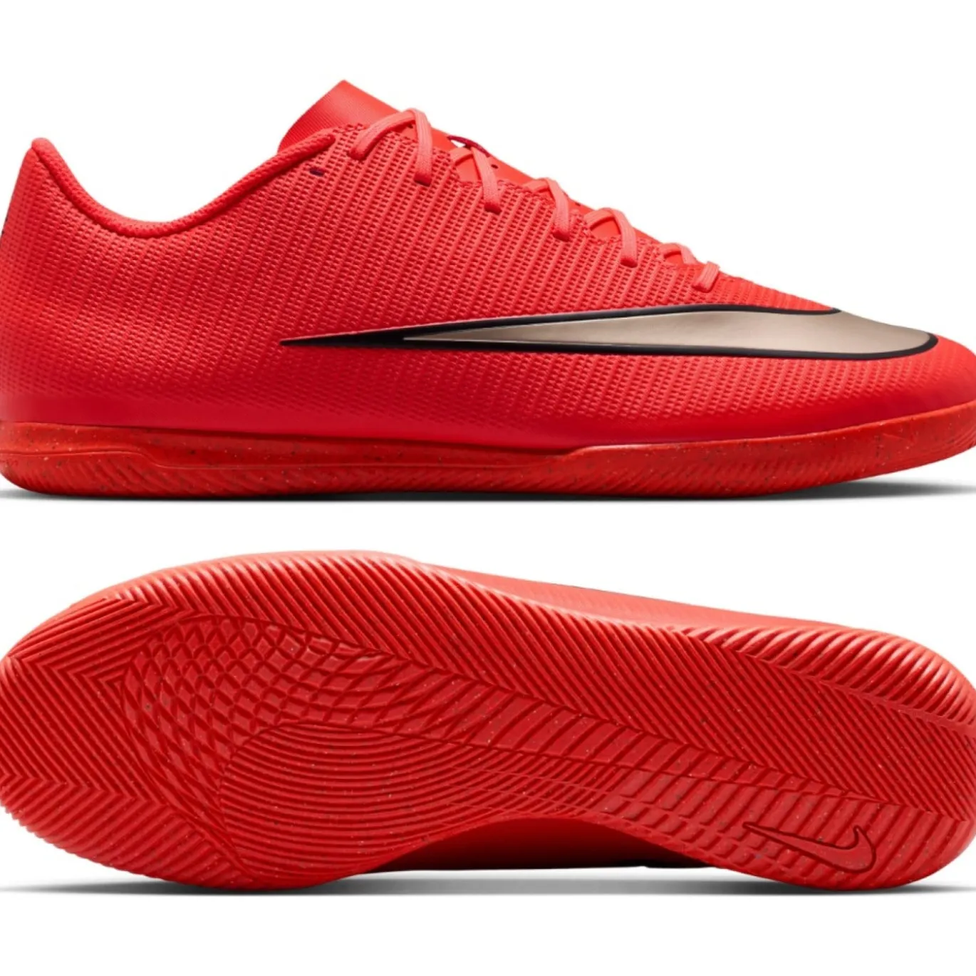 Nike Mercurial Vapor 17 Club Zaalvoetbalschoenen (IN) Felrood Zwart Goud