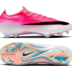 Nike Mercurial Vapor 17 Elite Gras Voetbalschoenen (FG) Felroze Wit Zwart