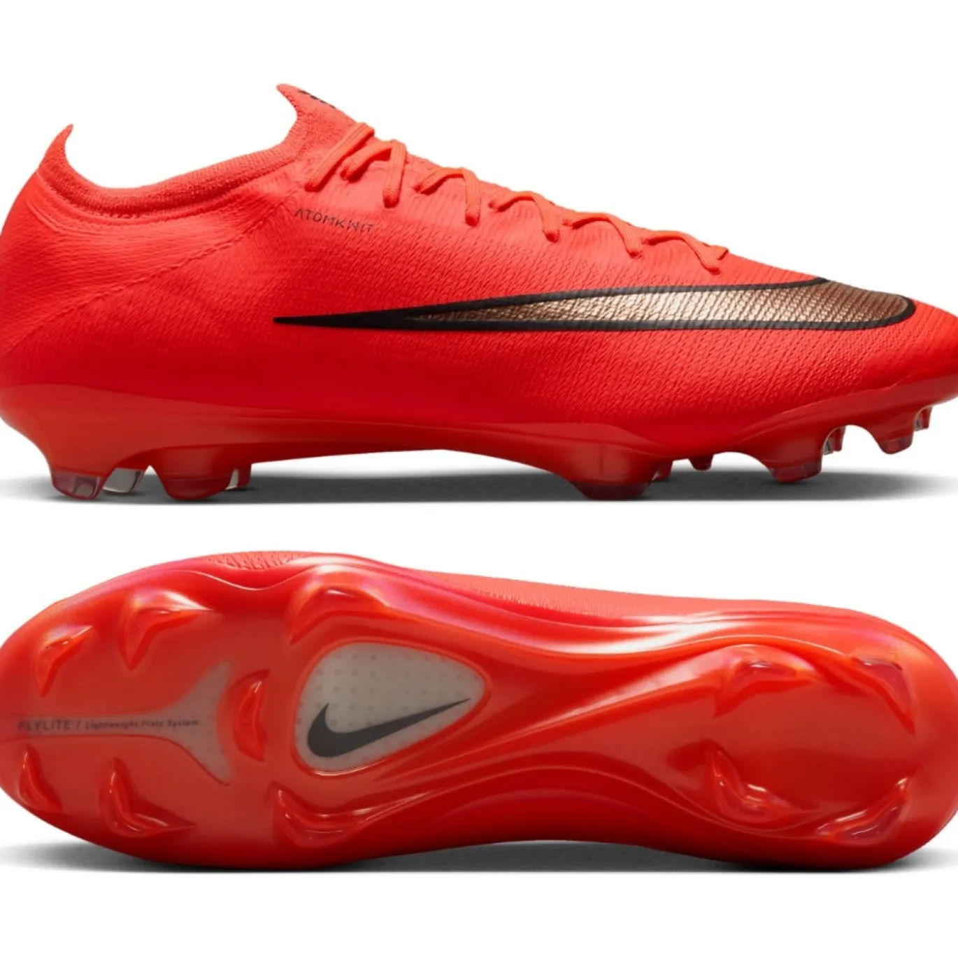 Nike Mercurial Vapor 17 Elite Gras Voetbalschoenen (FG) Felrood Zwart Goud