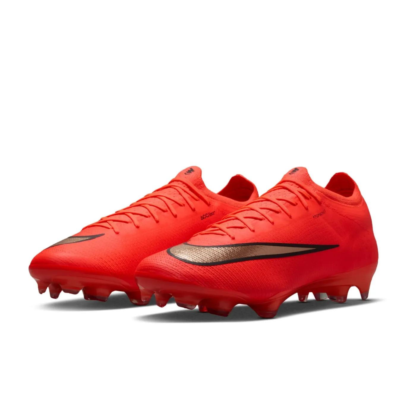 Nike Mercurial Vapor 17 Elite Gras Voetbalschoenen (FG) Felrood Zwart Goud