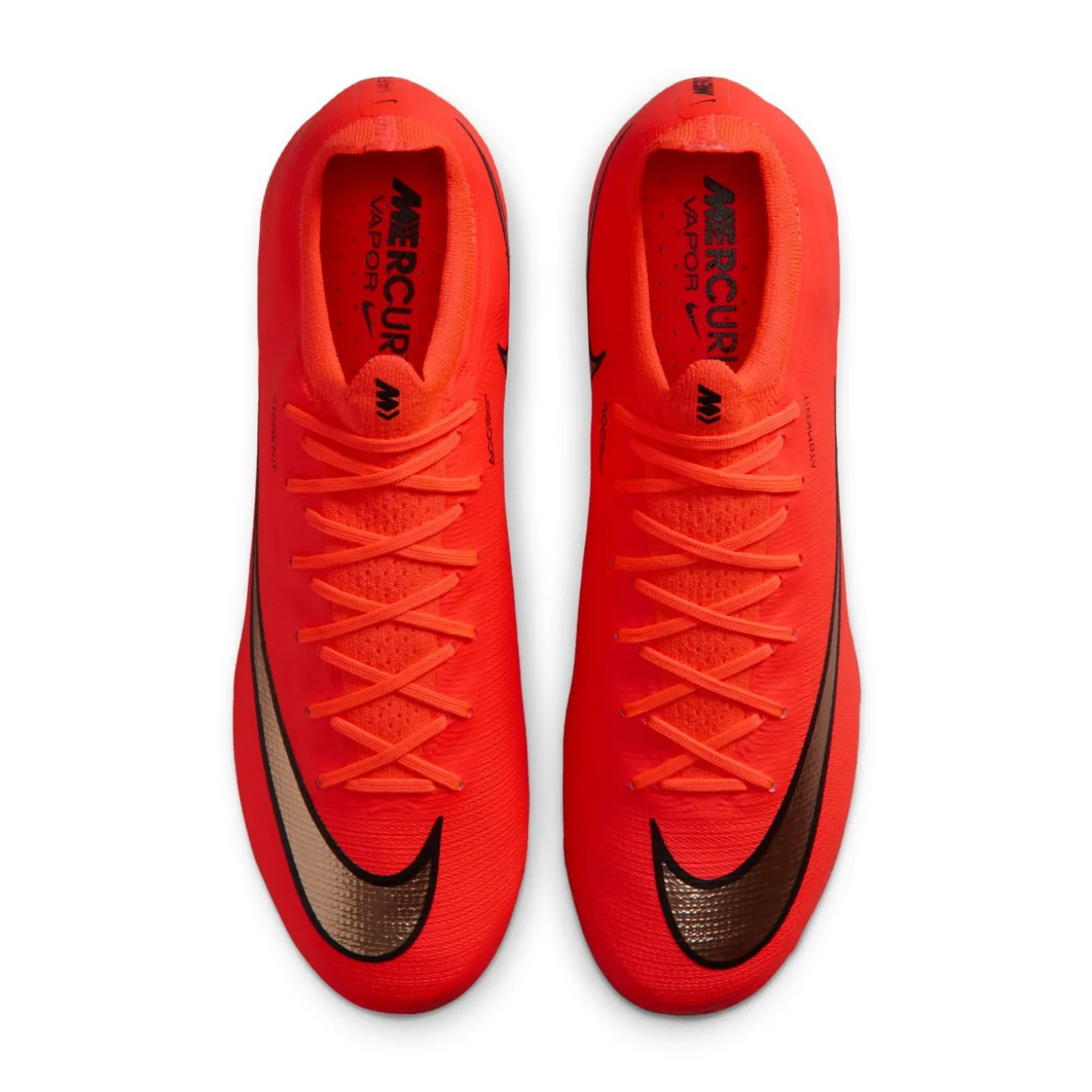 Nike Mercurial Vapor 17 Elite Gras Voetbalschoenen (FG) Felrood Zwart Goud