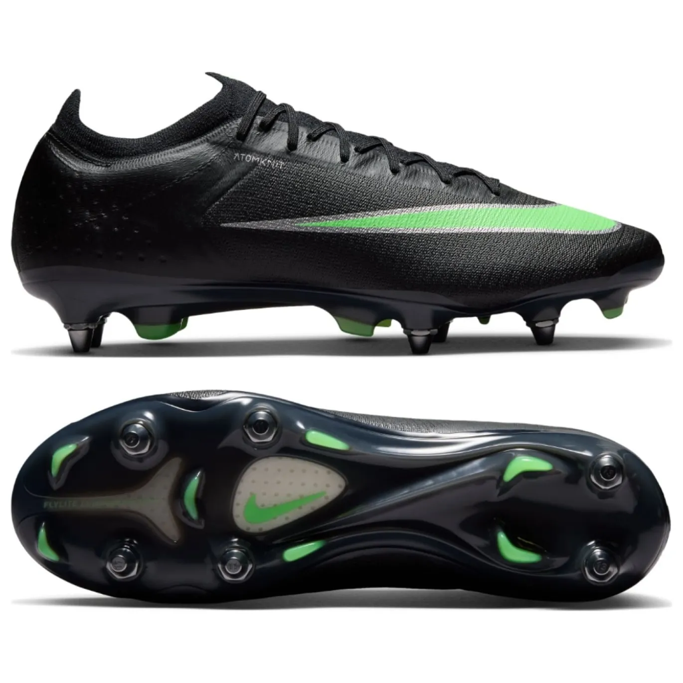 Nike Mercurial Vapor 17 Elite IJzeren-Nop Voetbalschoenen (SG) Zwart Felgroen Zilvergrijs