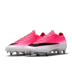 Nike Mercurial Vapor 17 Elite IJzeren-Nop Voetbalschoenen (SG) Felroze Wit Zwart