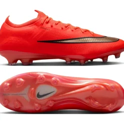 Nike Mercurial Vapor 17 Elite Kunstgras Voetbalschoenen (AG) Felrood Zwart Goud