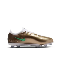 Nike Mercurial Vapor 17 Mbappé Pro Gras Voetbalschoenen (FG) Kids Goud Groen Wit