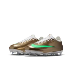 Nike Mercurial Vapor 17 Mbappé Pro Gras Voetbalschoenen (FG) Kids Goud Groen Wit