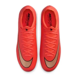 Nike Mercurial Vapor 17 Pro Gras Voetbalschoenen (FG) Felrood Zwart Goud