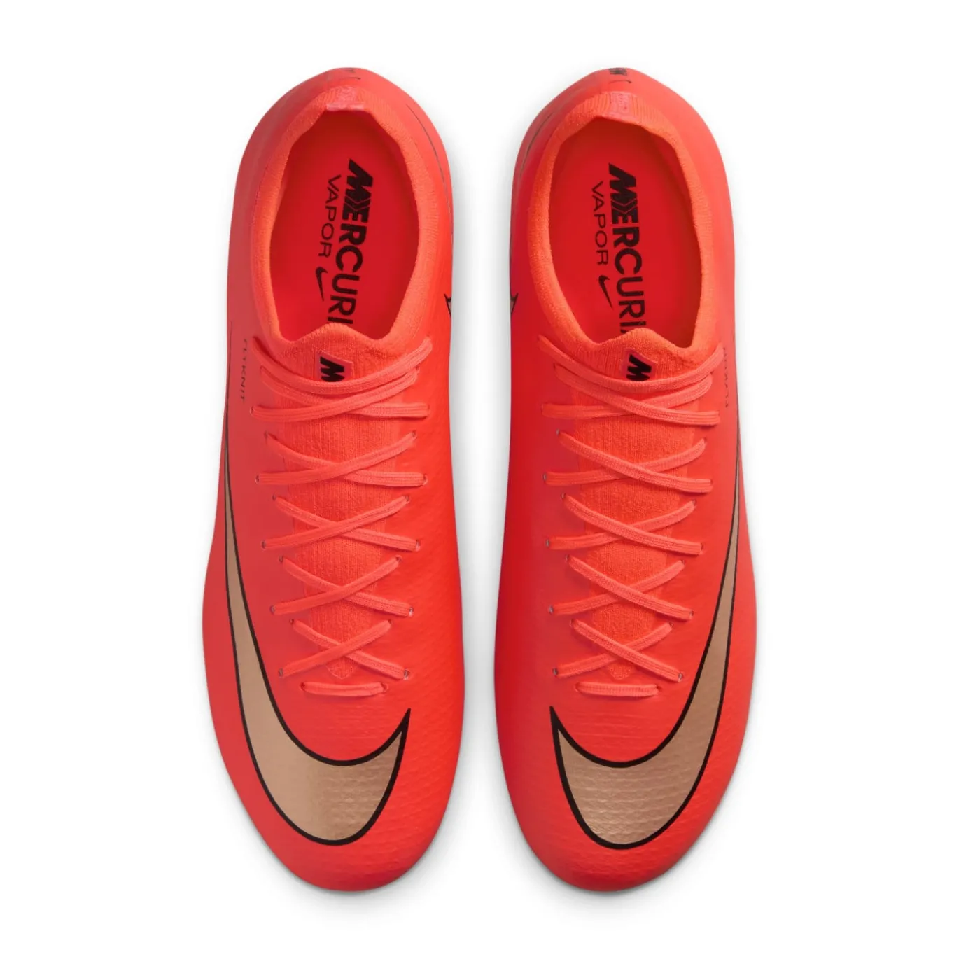 Nike Mercurial Vapor 17 Pro Gras Voetbalschoenen (FG) Felrood Zwart Goud