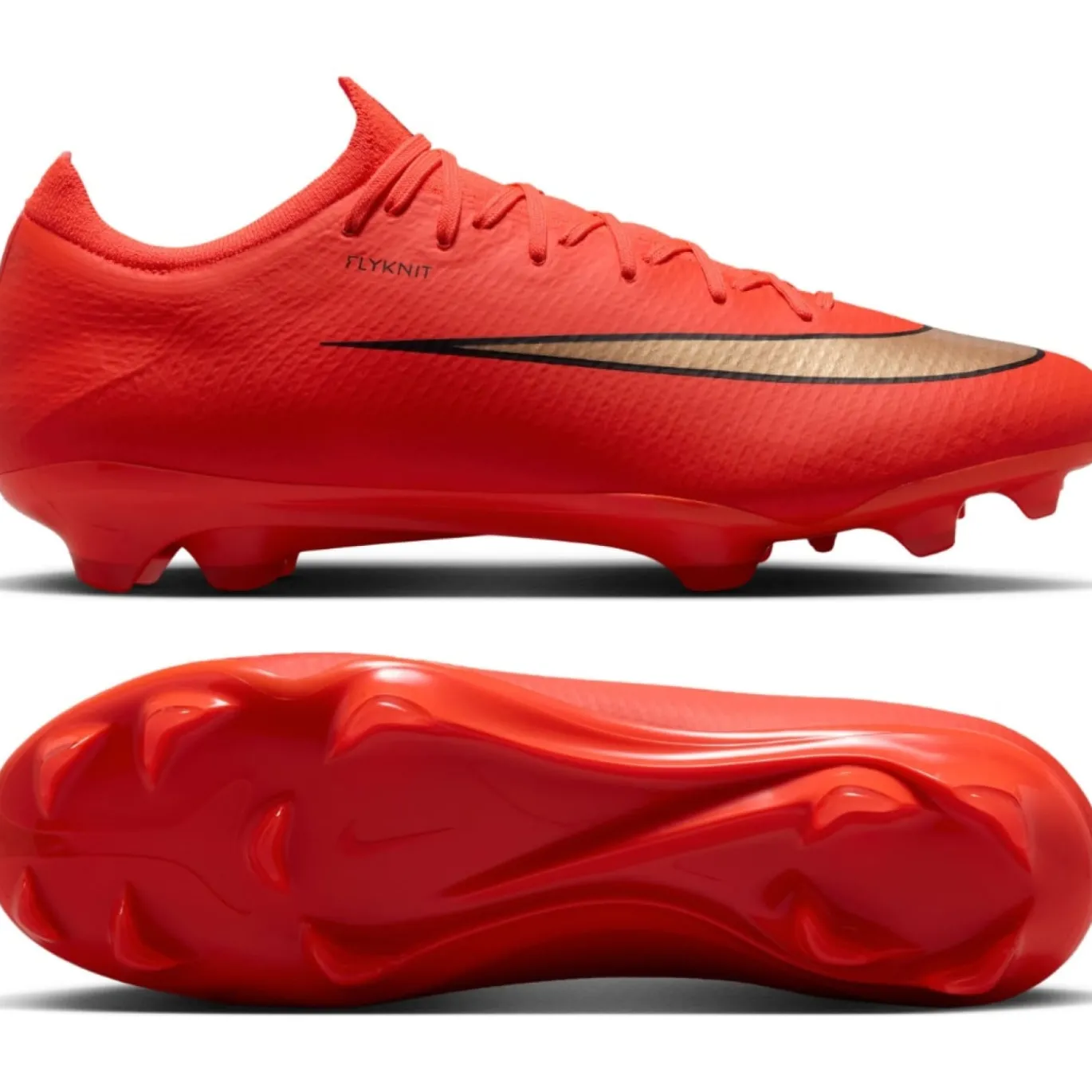 Nike Mercurial Vapor 17 Pro Gras Voetbalschoenen (FG) Felrood Zwart Goud