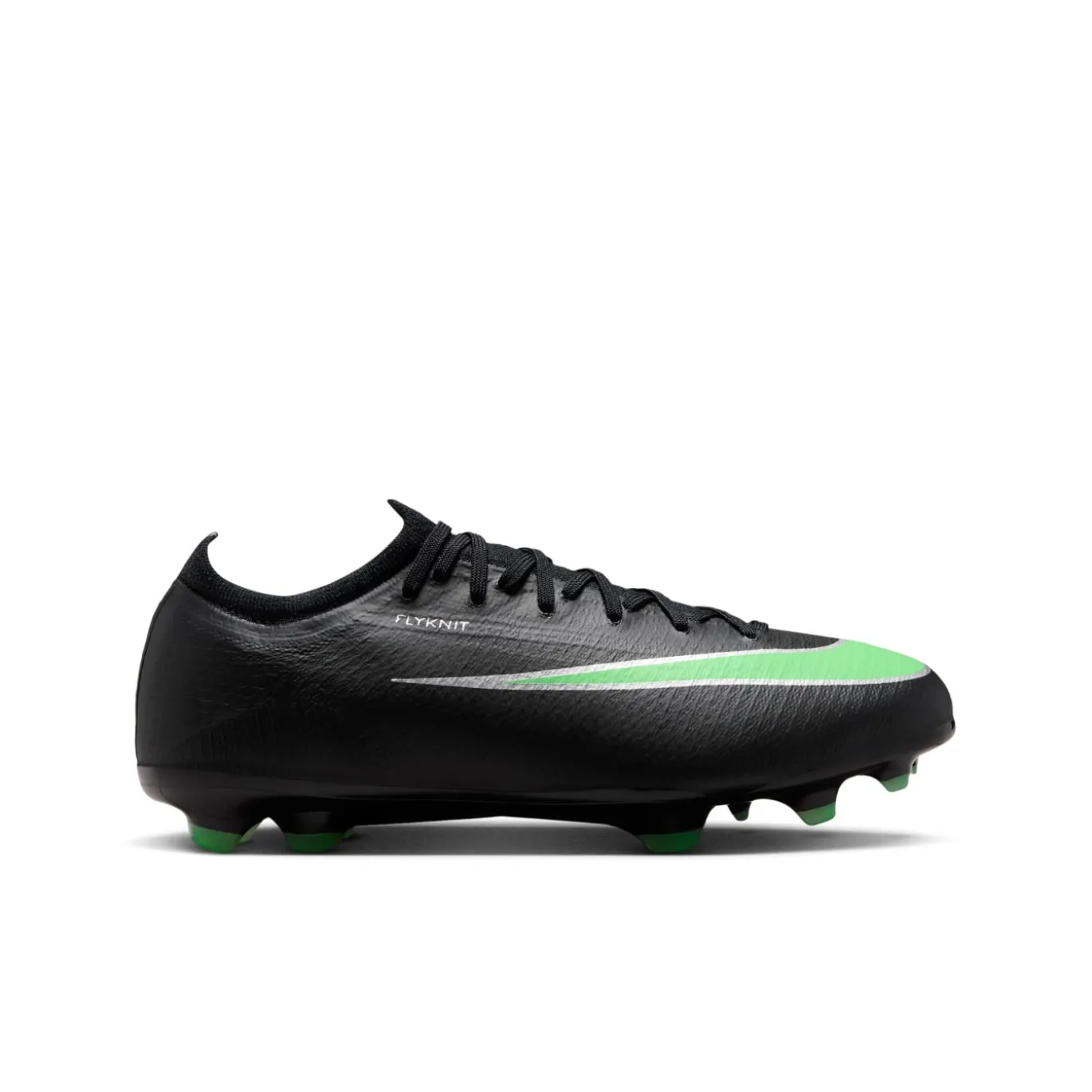 Nike Mercurial Vapor 17 Pro Gras Voetbalschoenen (FG) Kids Zwart Felgroen Zilvergrijs
