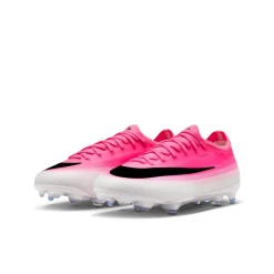 Nike Mercurial Vapor 17 Pro Gras Voetbalschoenen (FG) Kids Felroze Wit Zwart